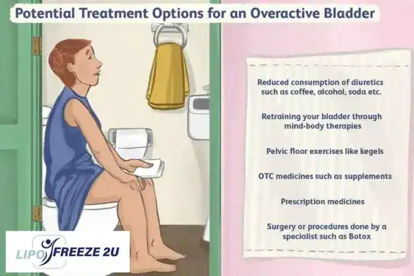 image of woman on toilet because of an overactive bladder Livingston